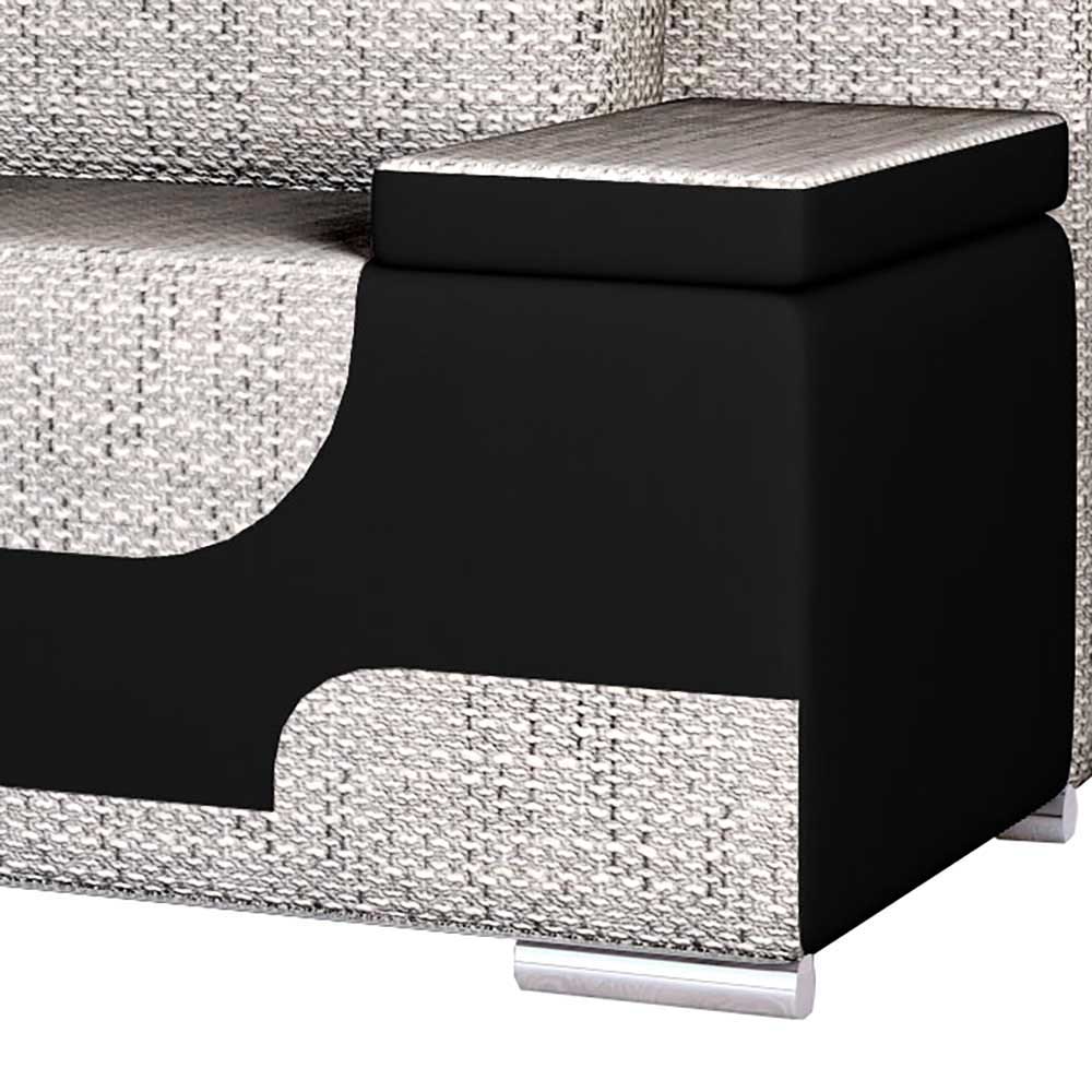 Design Klappcouch in Beigegrau und Schwarz - Tefano
