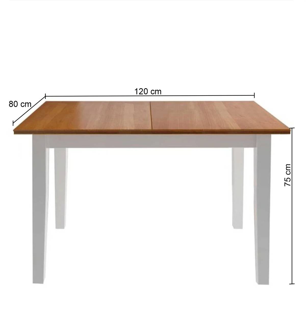 Ausziehtisch in Weiß und Honig - Kinsale