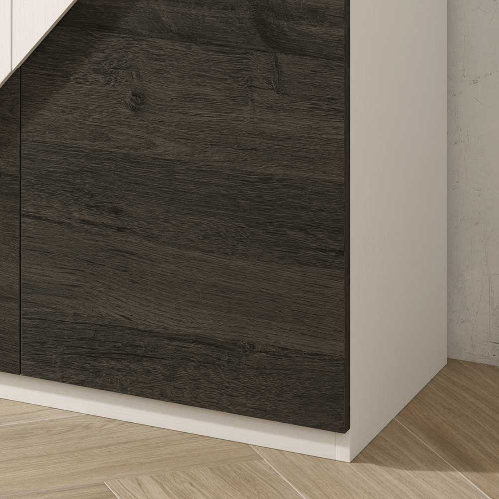 2-türiger Design Schuhschrank 74x128x34 cm - Fredo