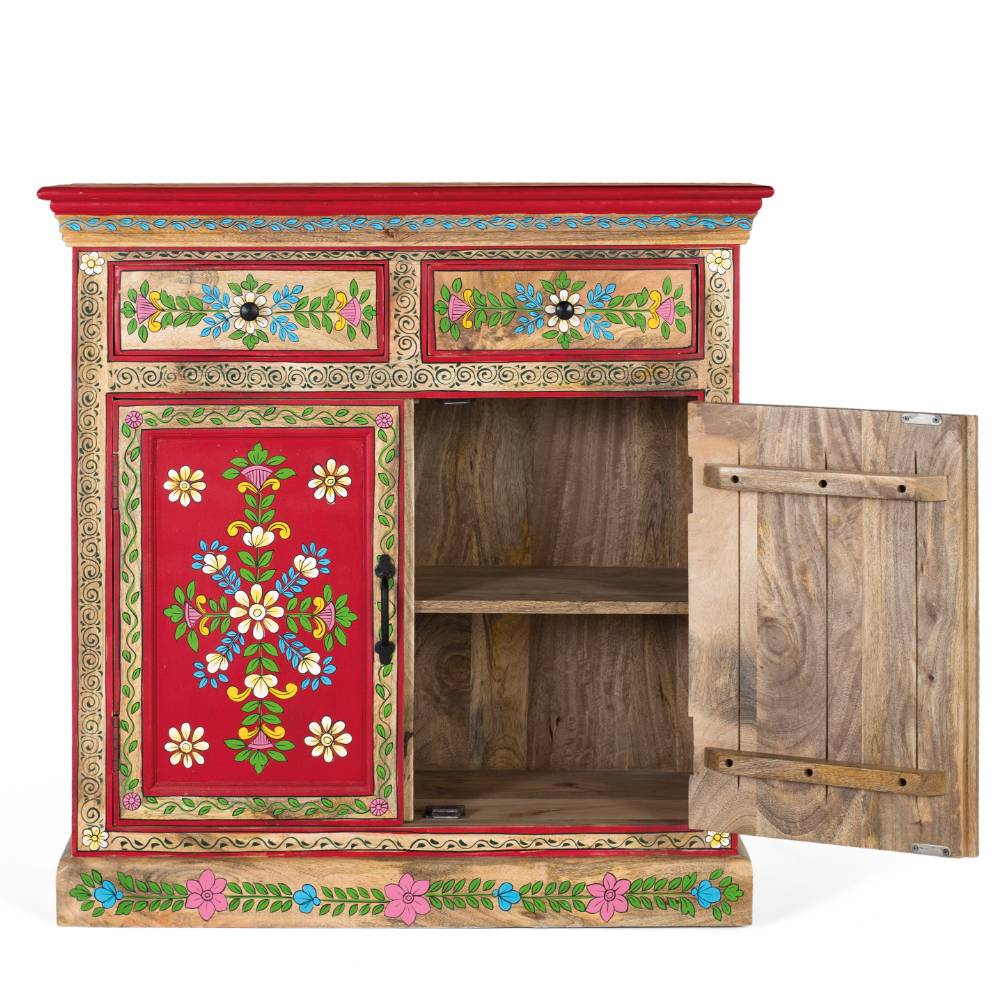 Kommode mit folkloristischen Blumen Motiven - Gionala
