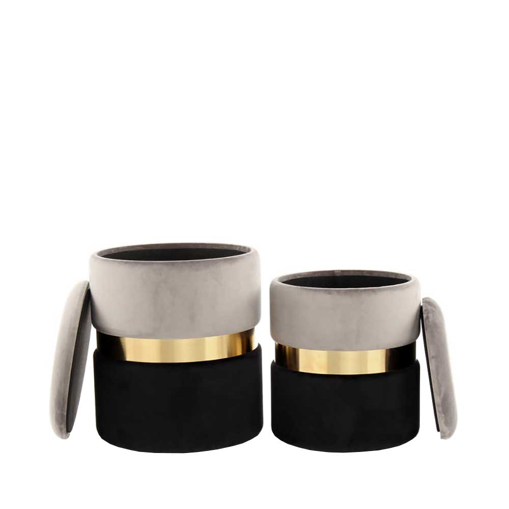 Stauraum Hocker Duo Set - Sasam (zweiteilig)