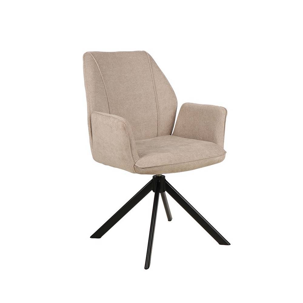 Drehbarer Tischsessel in Beige - Plata (2er Set)