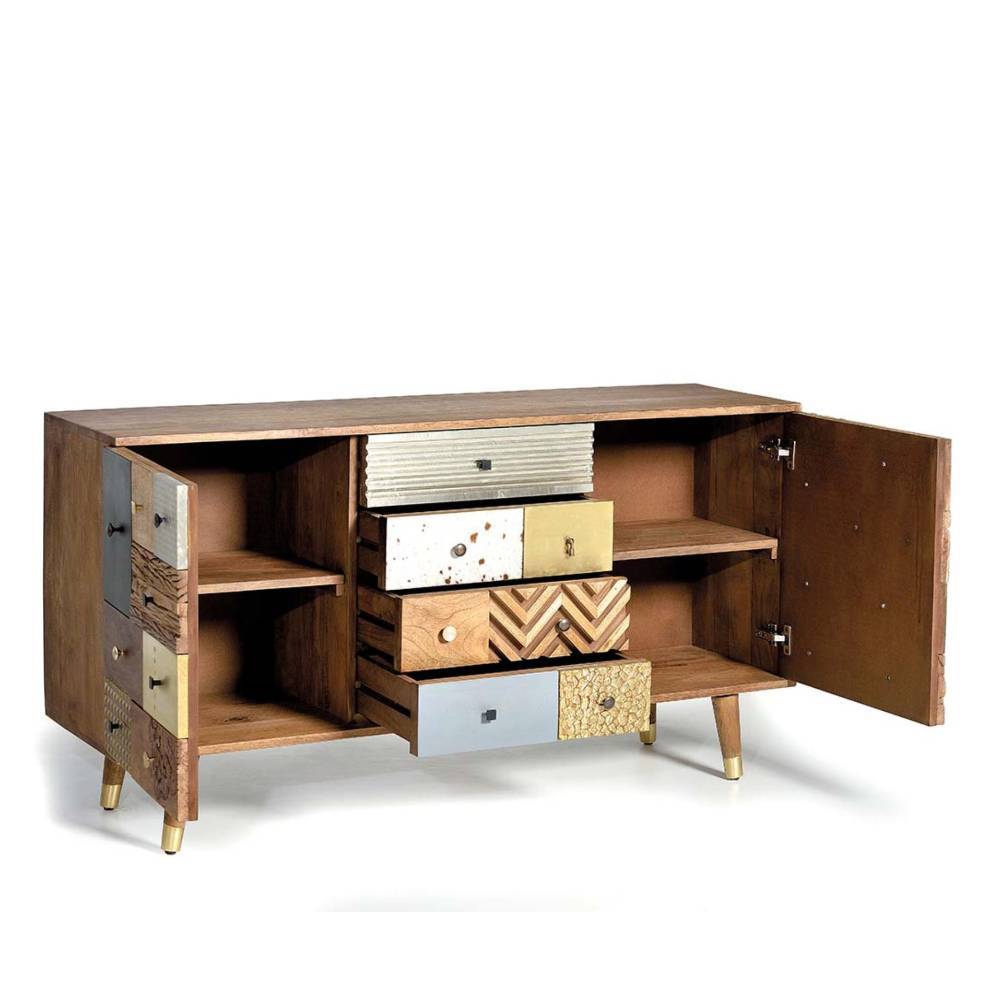 Design Sideboard aus Mangobaum Massivholz - Motoria