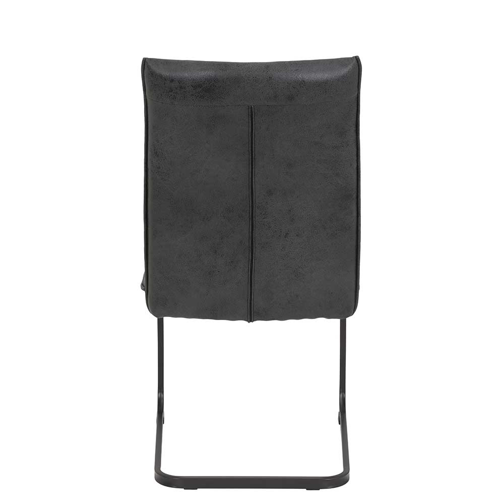 Design-Freischwinger in Anthrazit - Endra (Set)