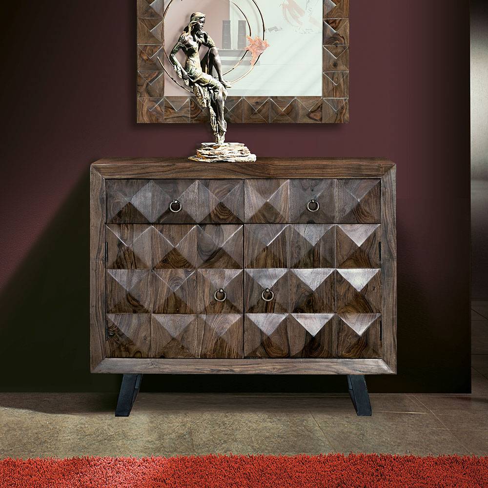 Design Kombi-Kommode aus massivem Rosenholz - Christoma
