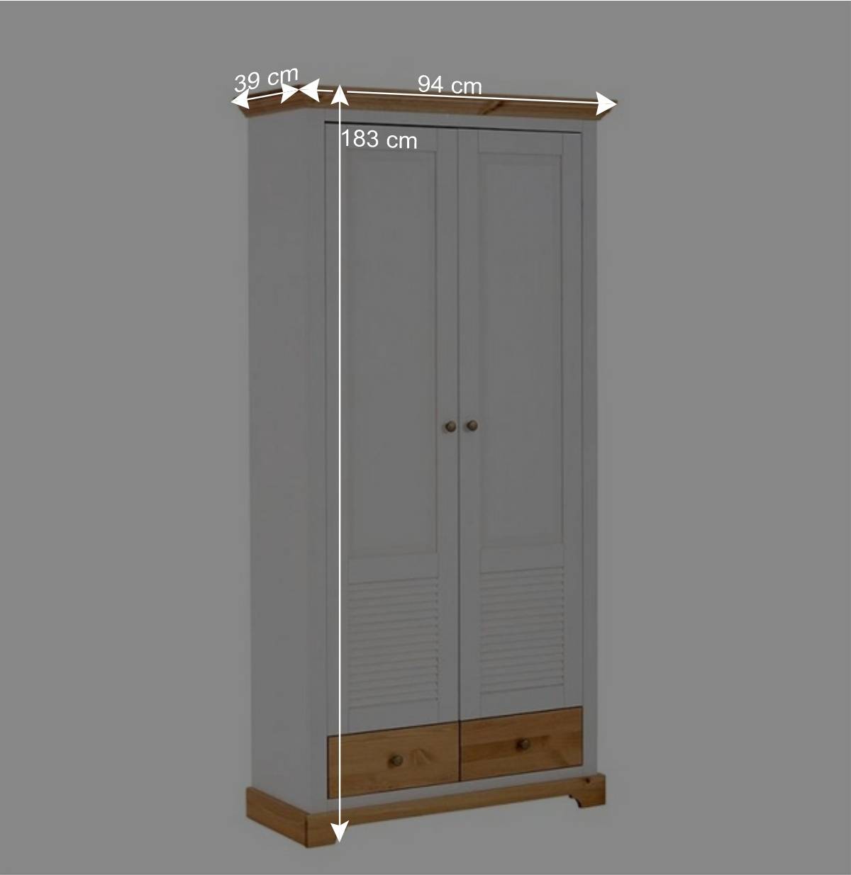 Garderobenschrank im Landhausstil zweifarbig - Axdonira