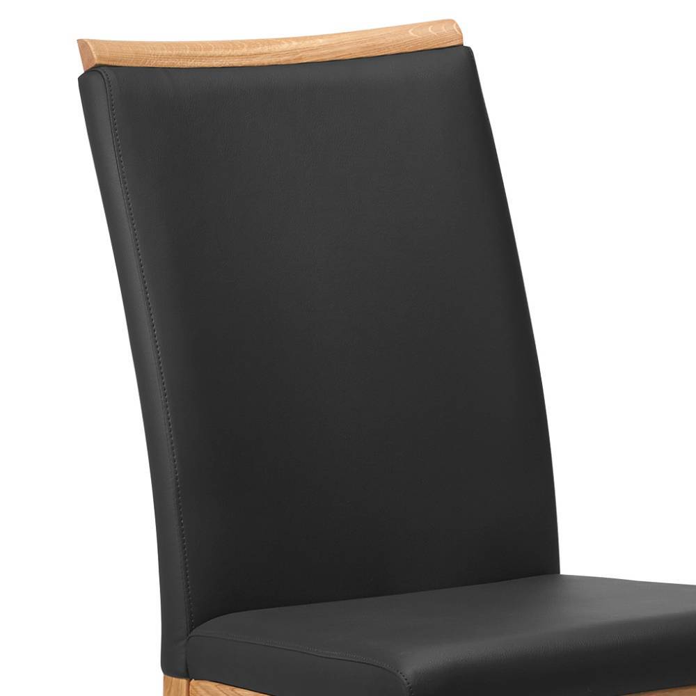 Esszimmerstühle in Schwarz und Wildeiche - Ramia (2er Set)