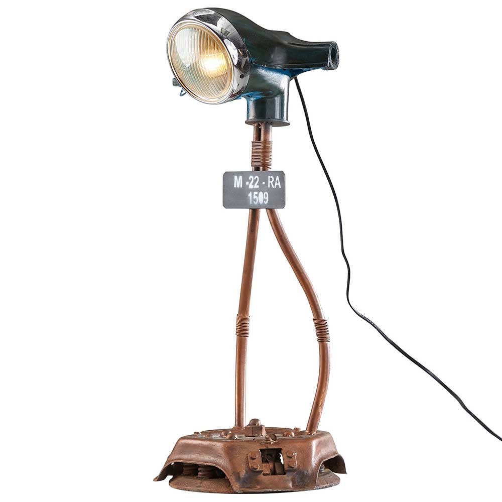 36x78x31 Vintage-Tischlampe in Kupferfarben - Melilla