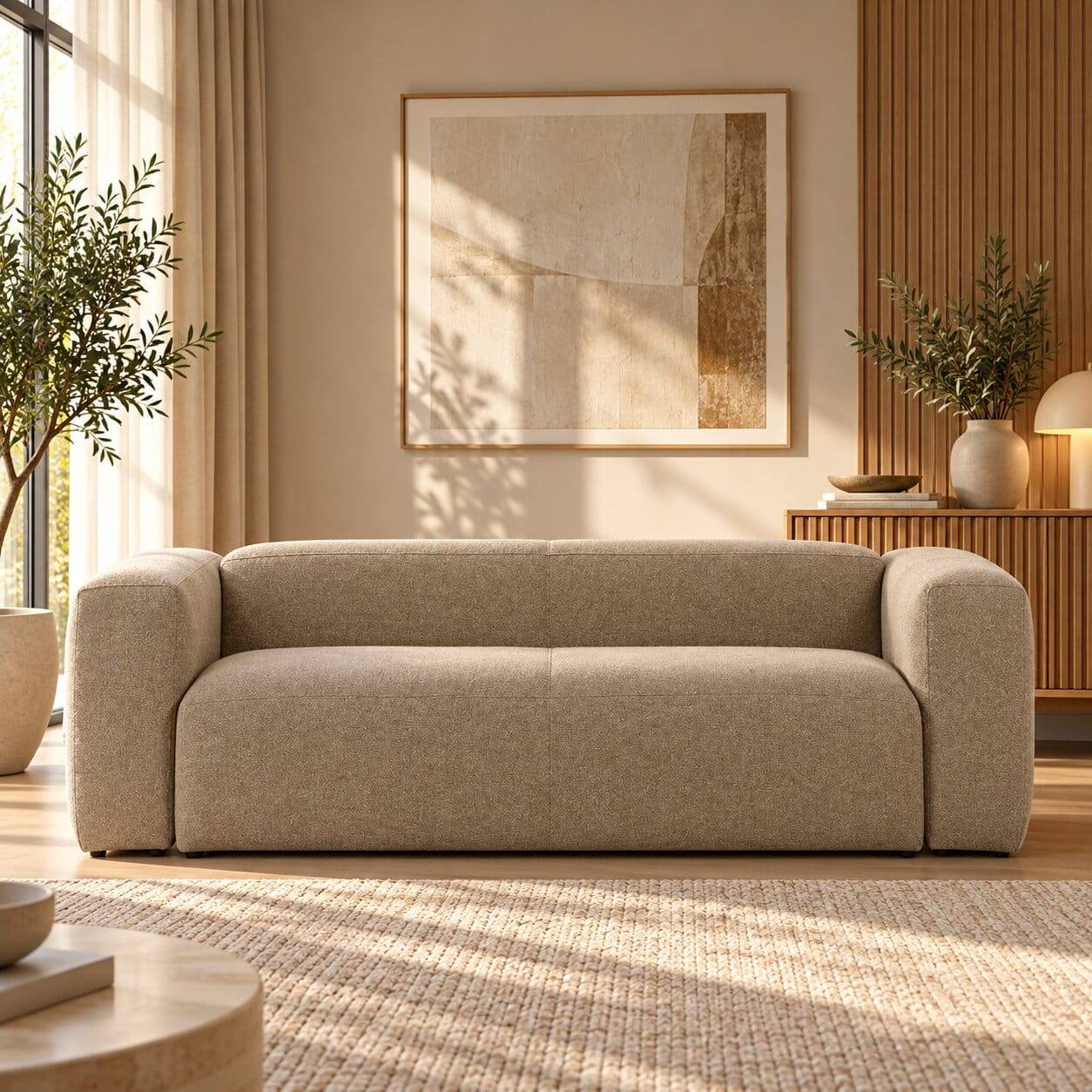 Sofa für drei Personen in Beige - Arsenily