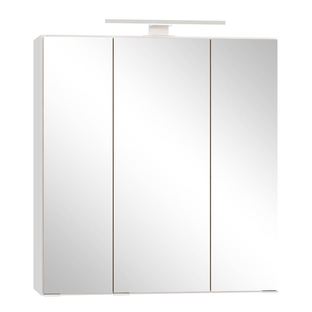 60cm Badezimmer-Spiegelschrank in Mattweiß - Yvonja