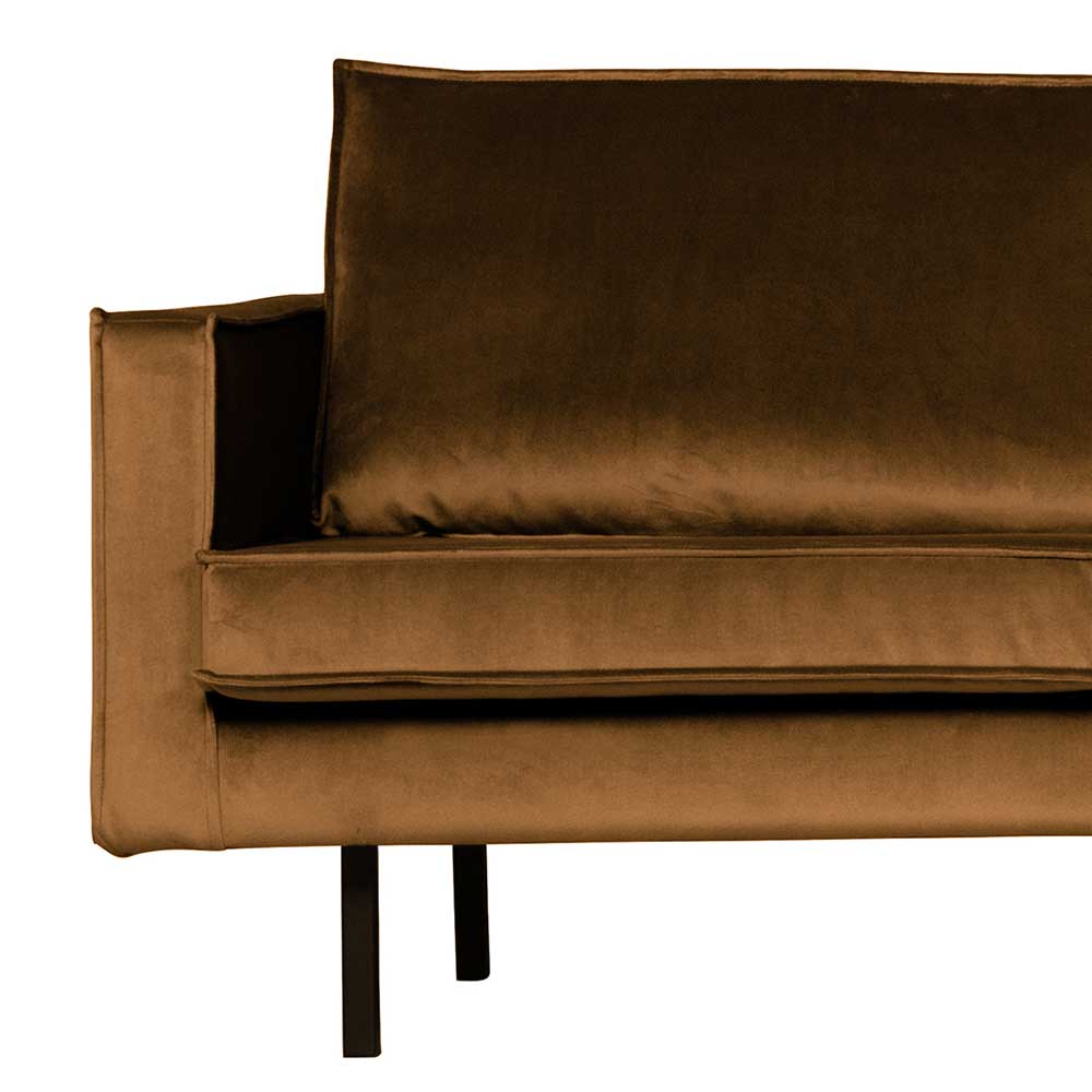 L Sofa Couchecke mit Samtbezug Honig Gelb - Saguan