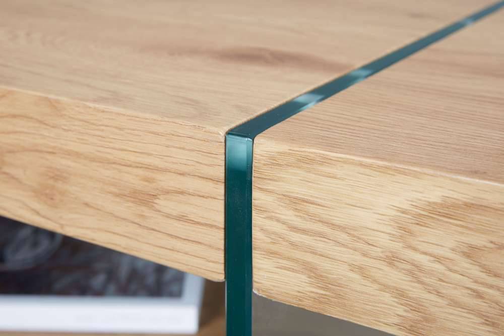 Couchtisch mit Wangen-Gestell aus Glas - Telrama