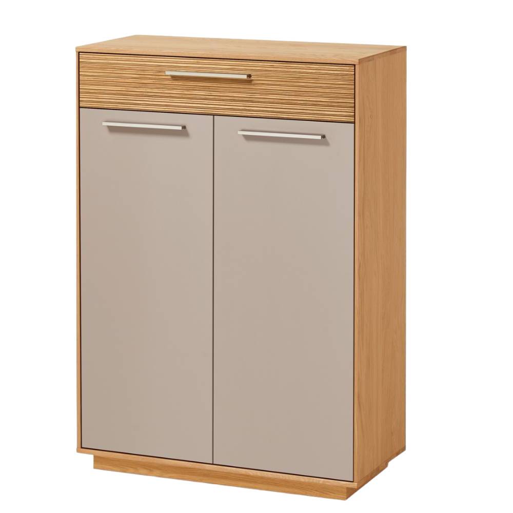 Moderne Flurkommode in Taupe mit einer Schublade und zwei Türen – Barcelos