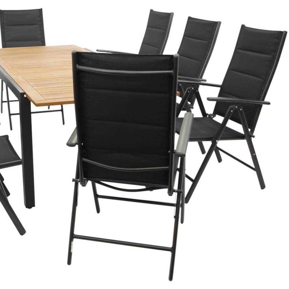 Outdoor-Ausziehtisch mit acht Stühlen - Jily (neunteilig)