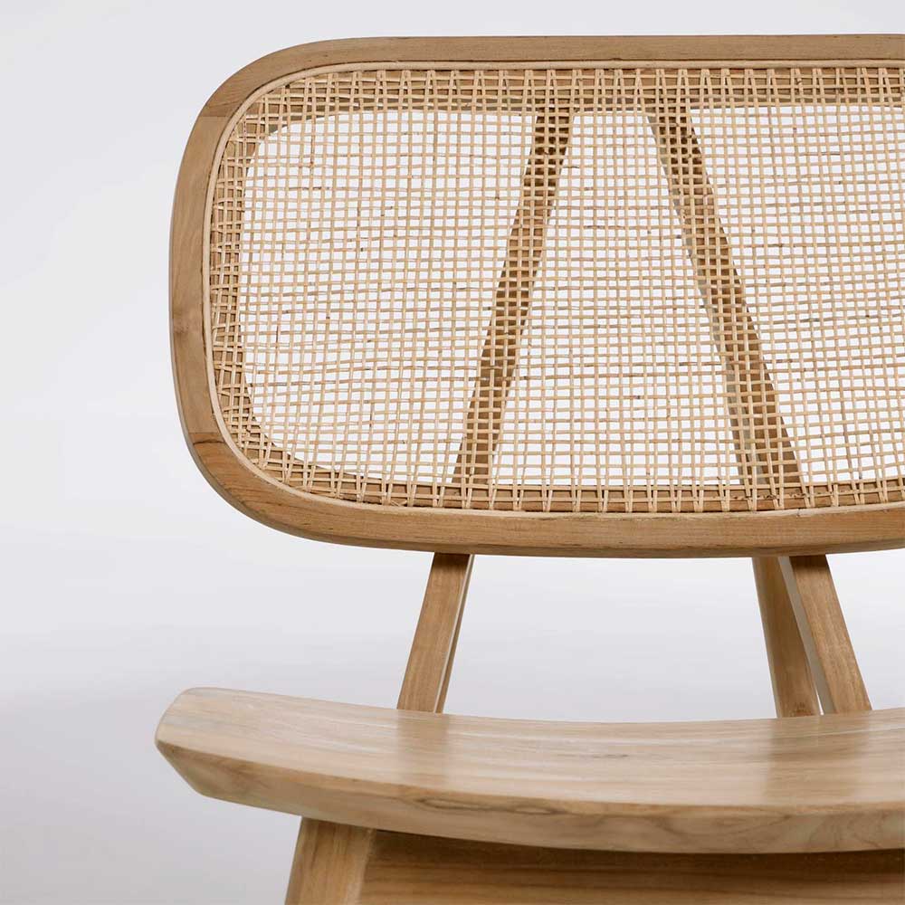 Design Loungestuhl aus Rattan & Teak - Plataya