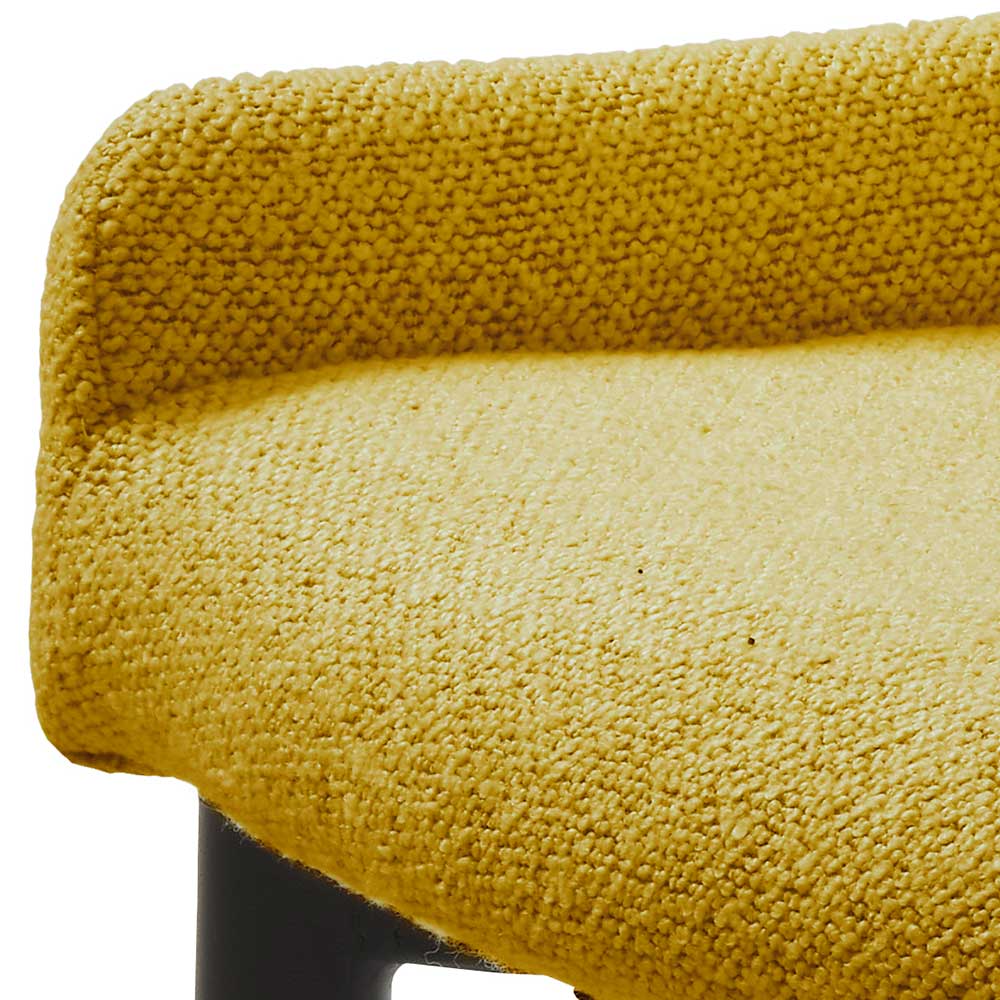 Boucle Stühle in Gelb - Istefanio (2er Set)