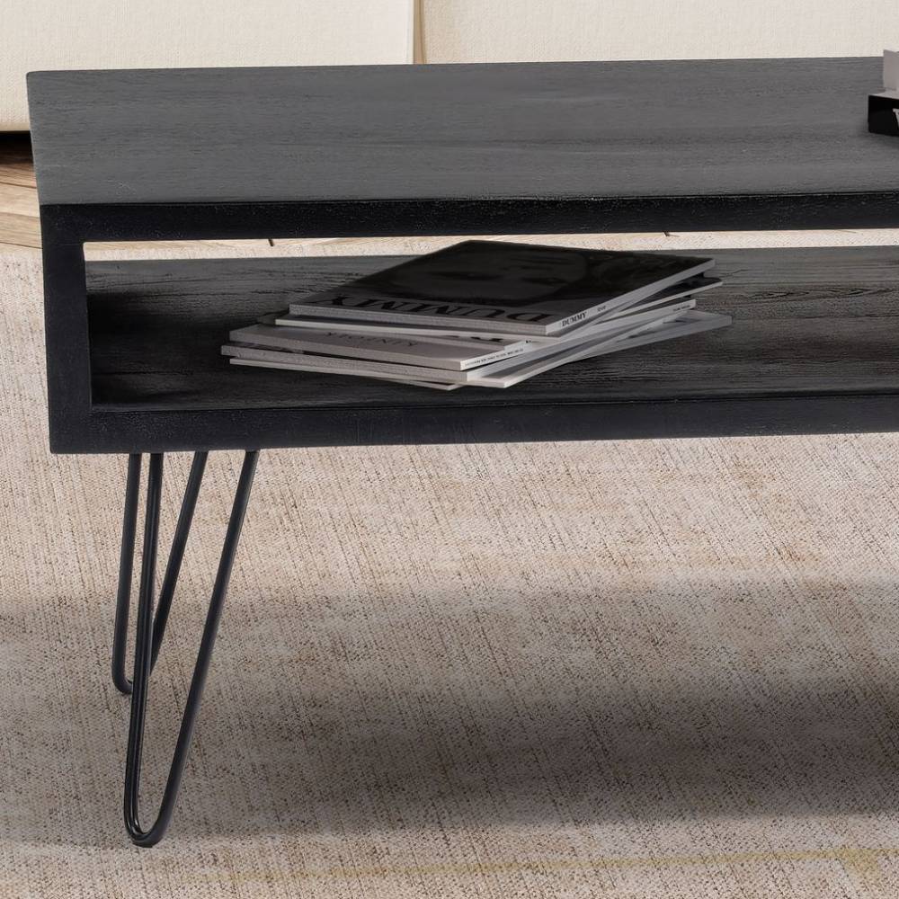 Schwarzer Couchtisch in modernem Design - Volpedusa