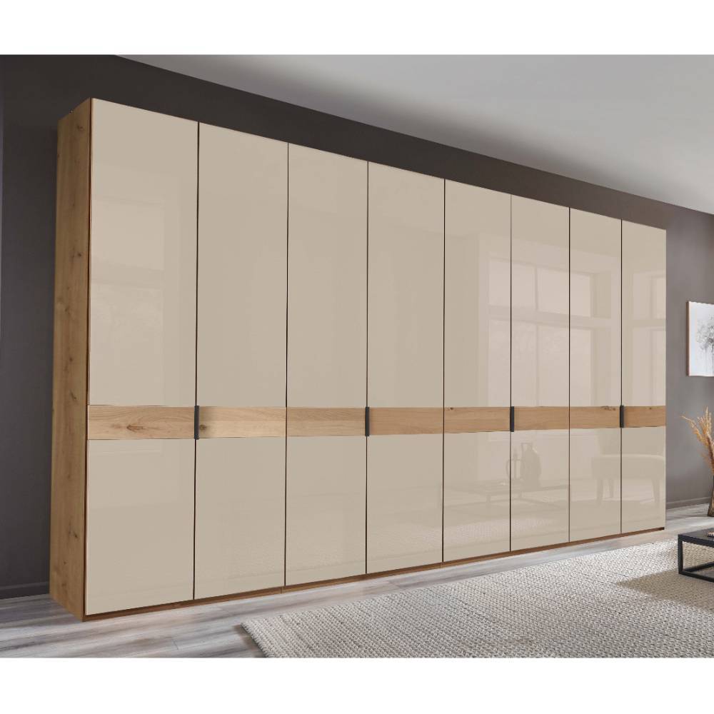 8-türiger Kleiderschrank in Champagner - Nikoba