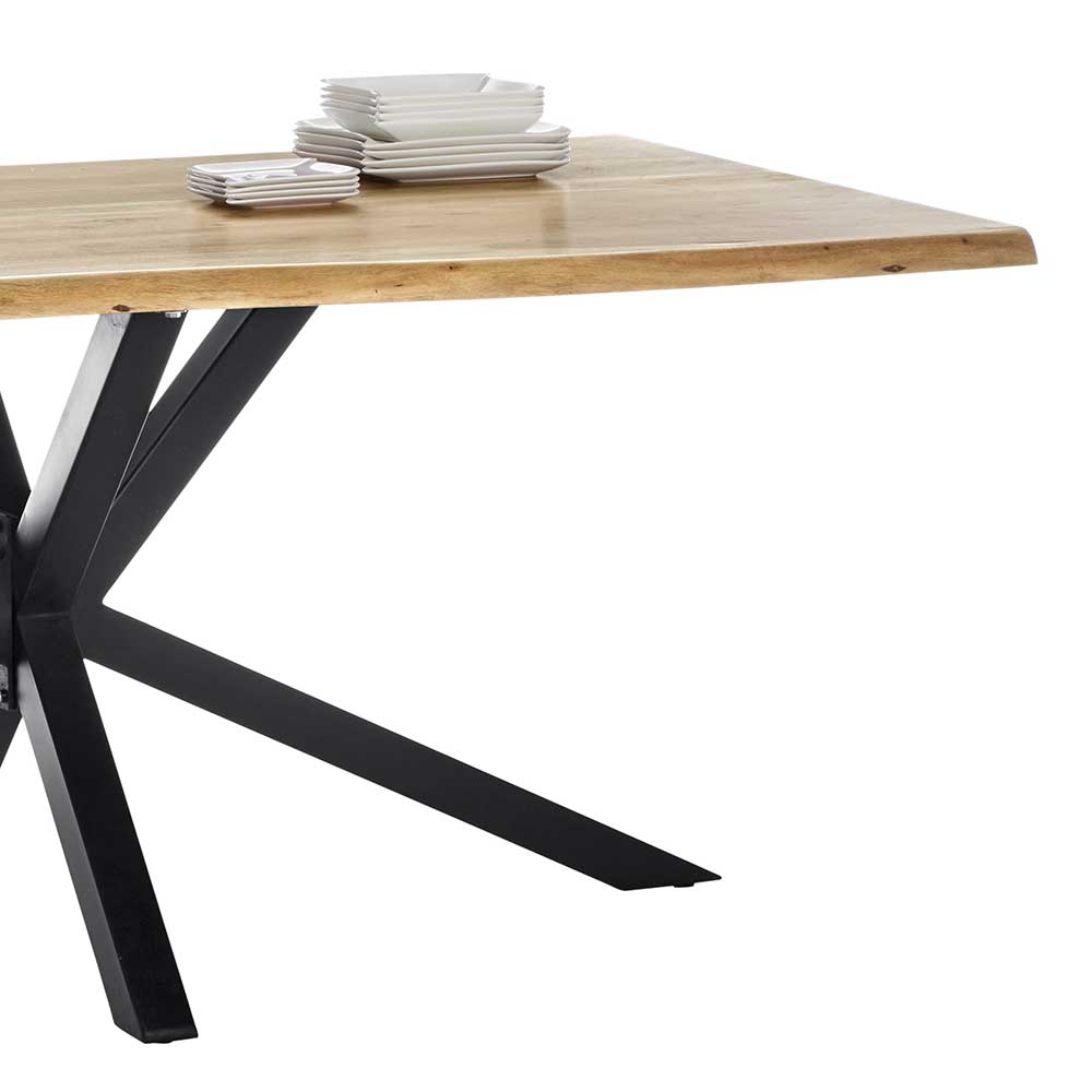 3 Größen Esszimmer Tisch mit Baumkante Akazie - Fornax