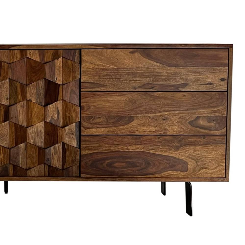 Design-Sideboard aus Sheesham Massivholz - Fancya