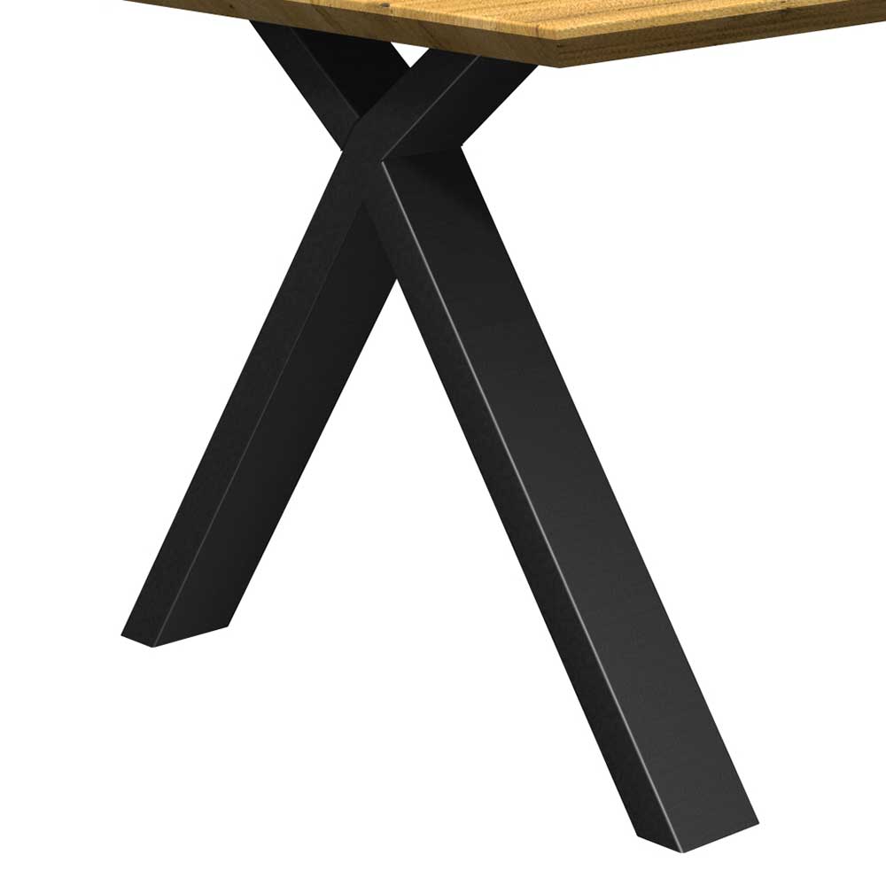 Tisch mit Schweizer Kante aus Eiche - Osasco