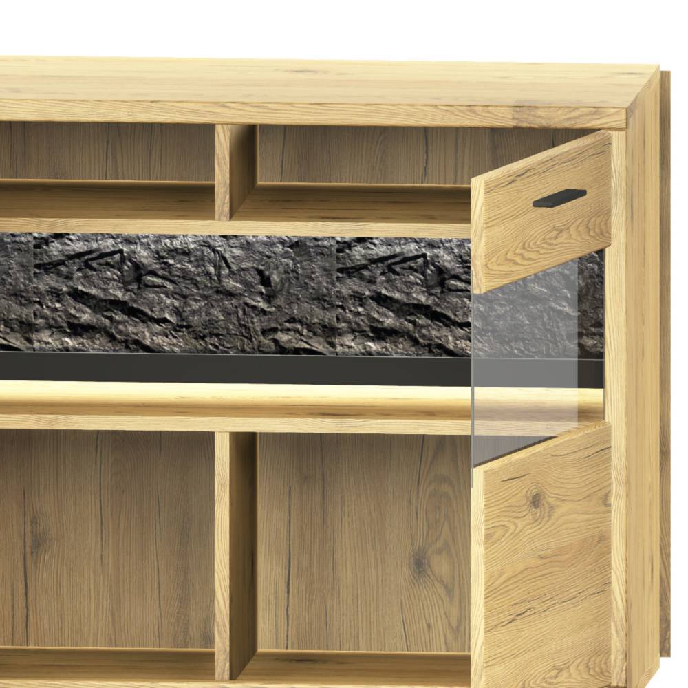 Massives Sideboard aus Wildeiche Massivholz - Friburgo