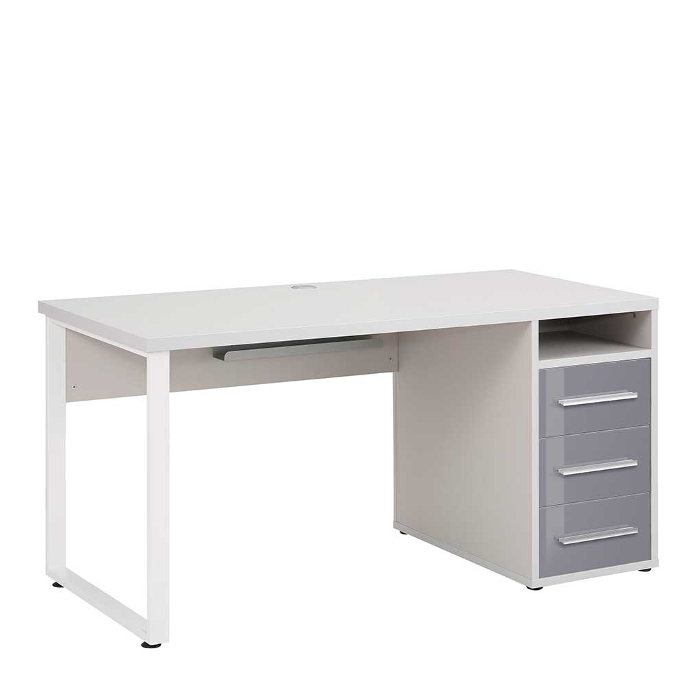 Moderner Büro-Schreibtisch in Grau - Tederana