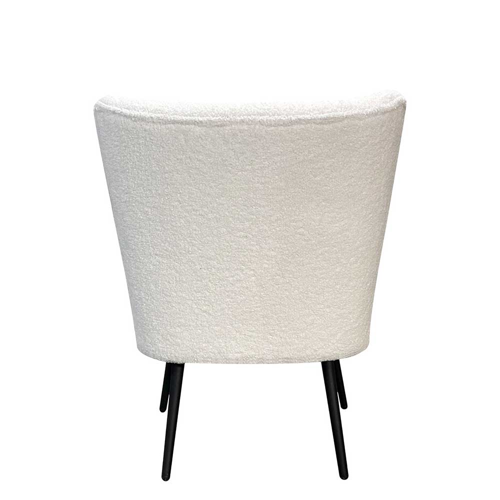 Webplüsch Sessel in Offwhite - Frenanda