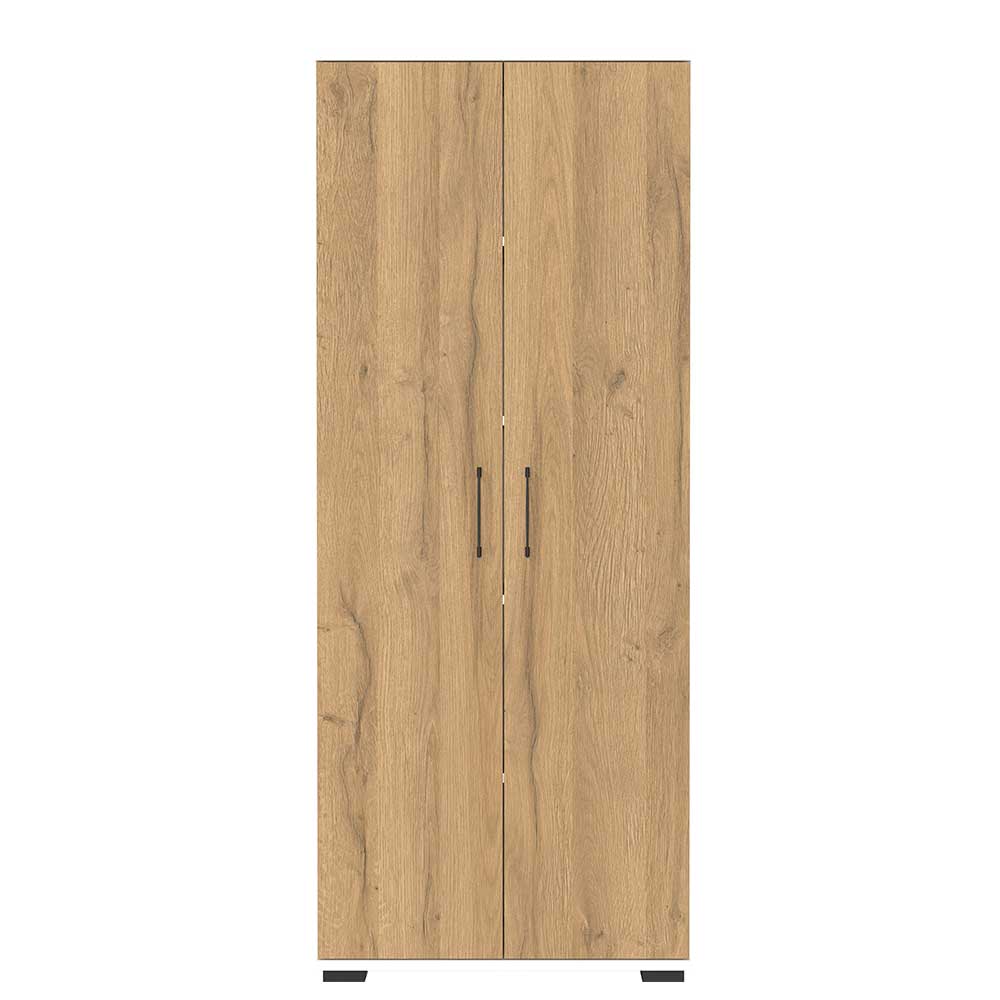 Aktenordnerschrank in Wildeiche mit Weiß - Andrass