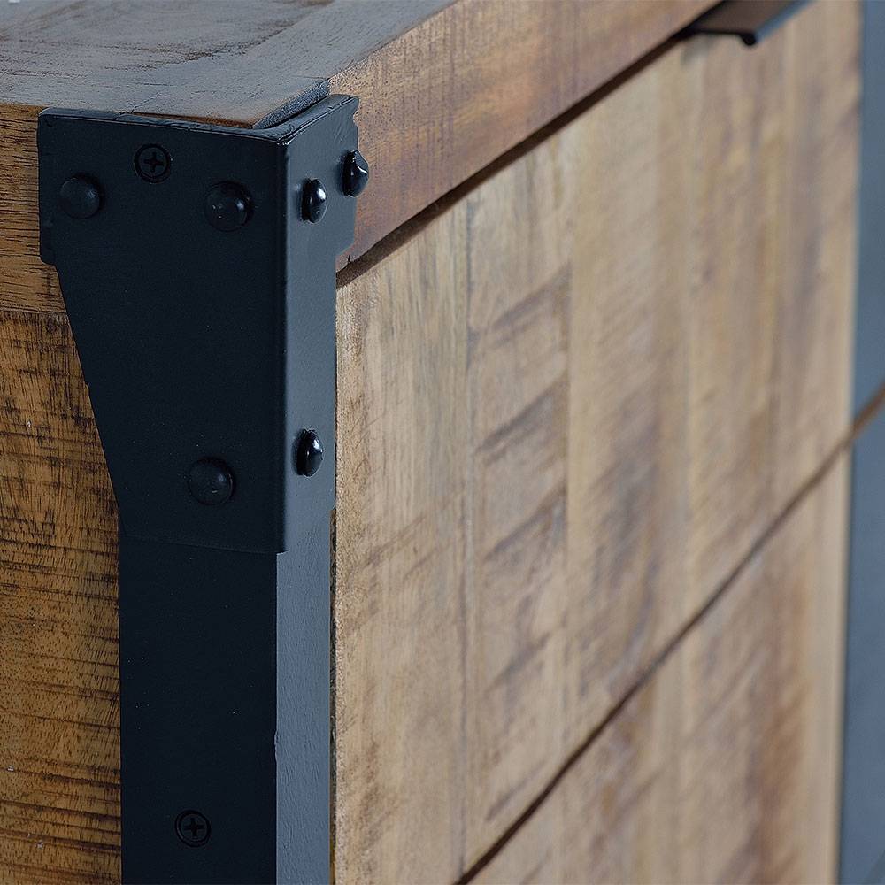 Industrial Sideboard aus Mangoholz mit Metall - Lakumara