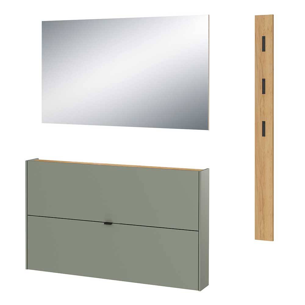 Design Flurmöbel Set in Graugrün - Point (dreiteilig)
