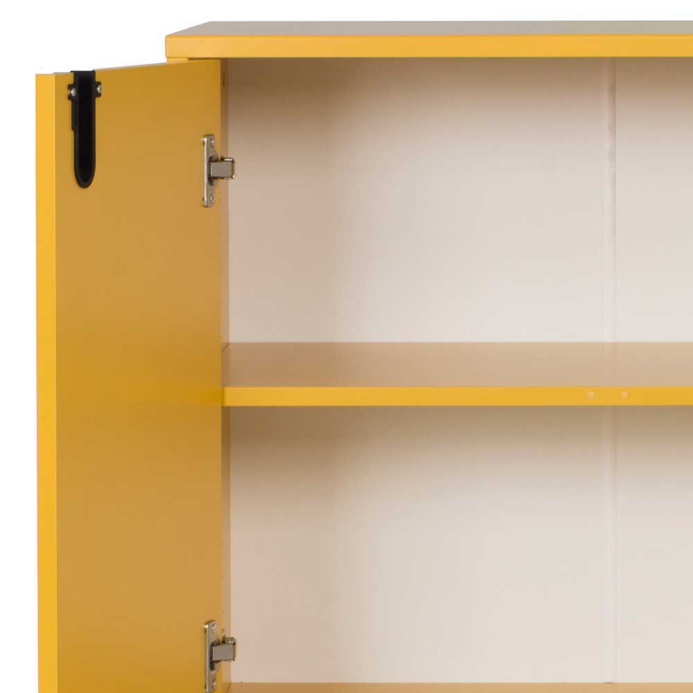 Schrank mit 2 Türen in Gelb Rossino 76cm breit & 89cm hoch & 40cm tief