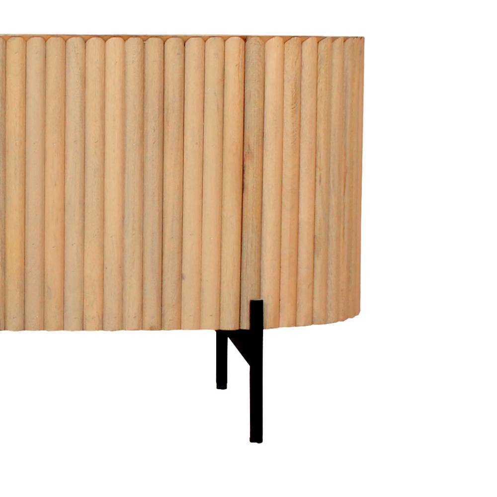 Mangoholz Lowboard in Lamellenoptik - Dorian