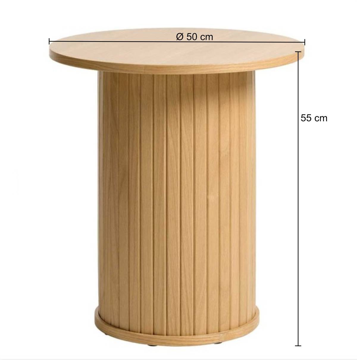 Säulentisch Beistelltisch in rundem Design - Teorina