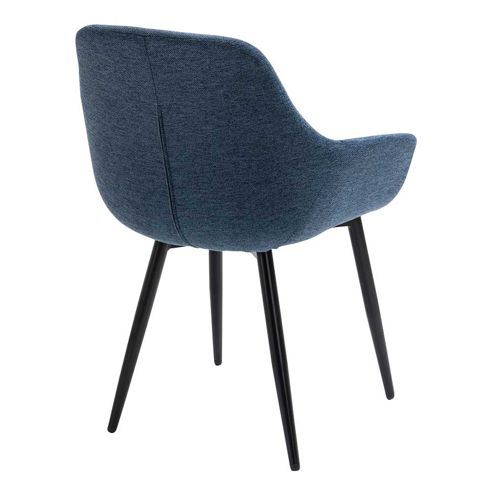 Stühle in Dunkelblau & Schwarz - Dominico (2er Set)