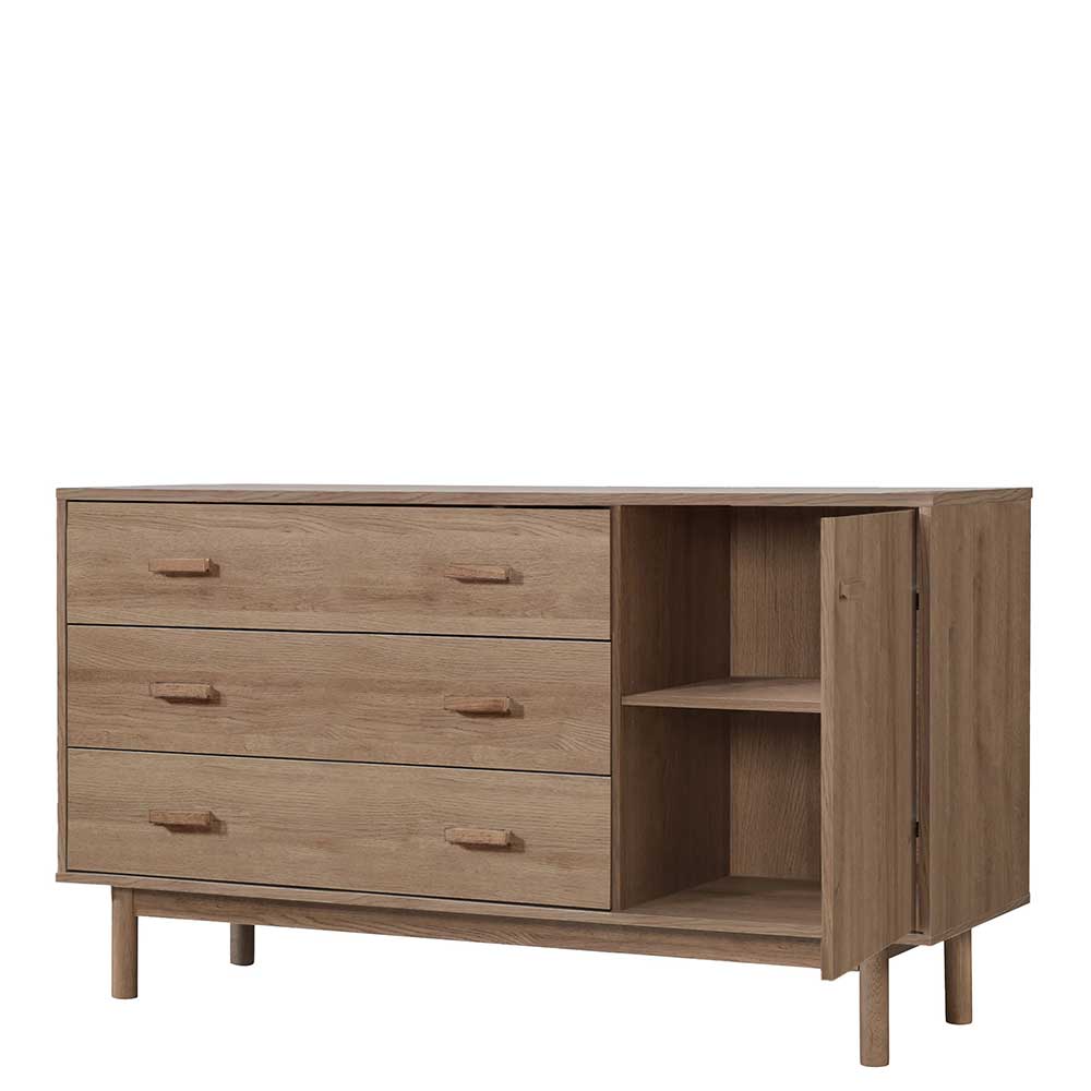 Große Kombi-Kommode in Eiche Holzoptik - Benns