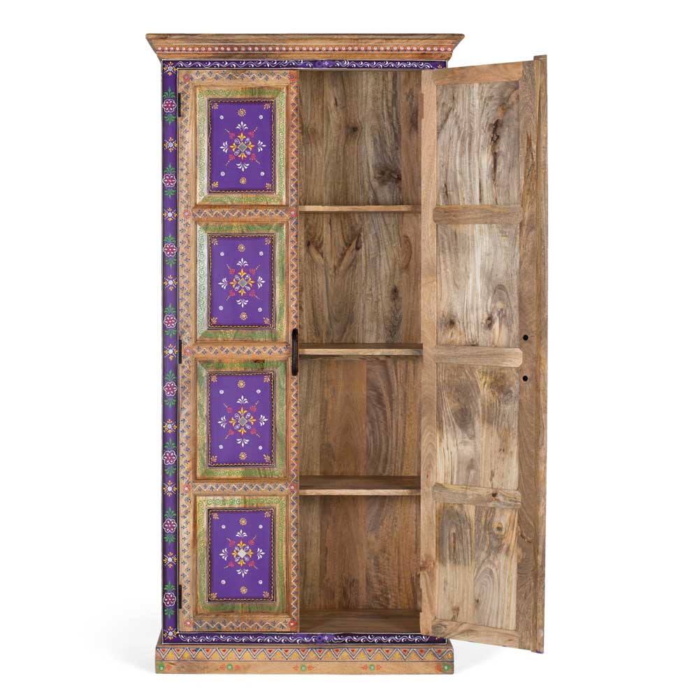 Holzschrank mit farbstarken Ornamentmustern - Ammie