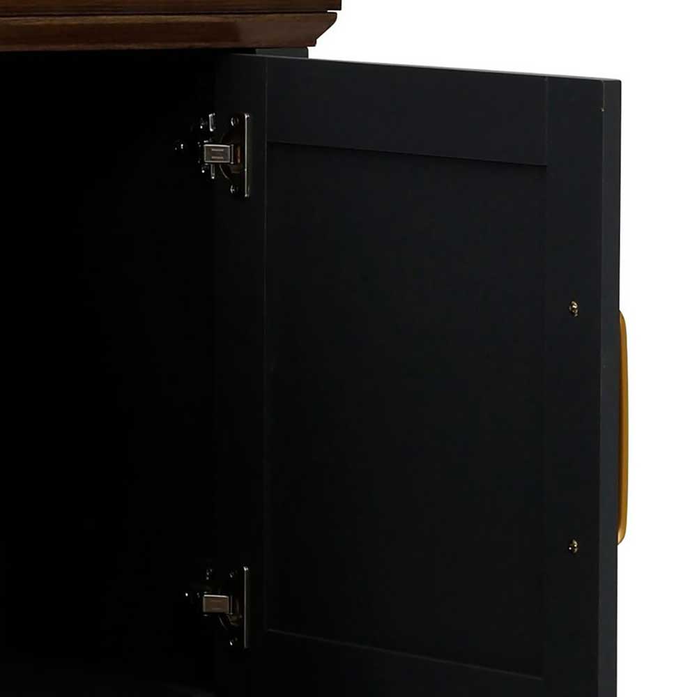 Landhaus Highboard in Dunkelgrau - Mivaldana