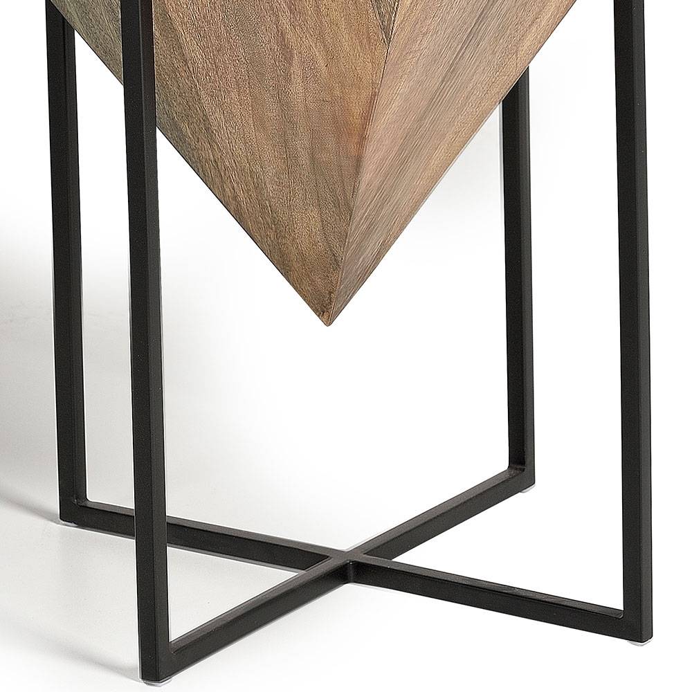 Wohnzimmertisch mit Holzkorpus - umgedrehte Pyramide - Selavia