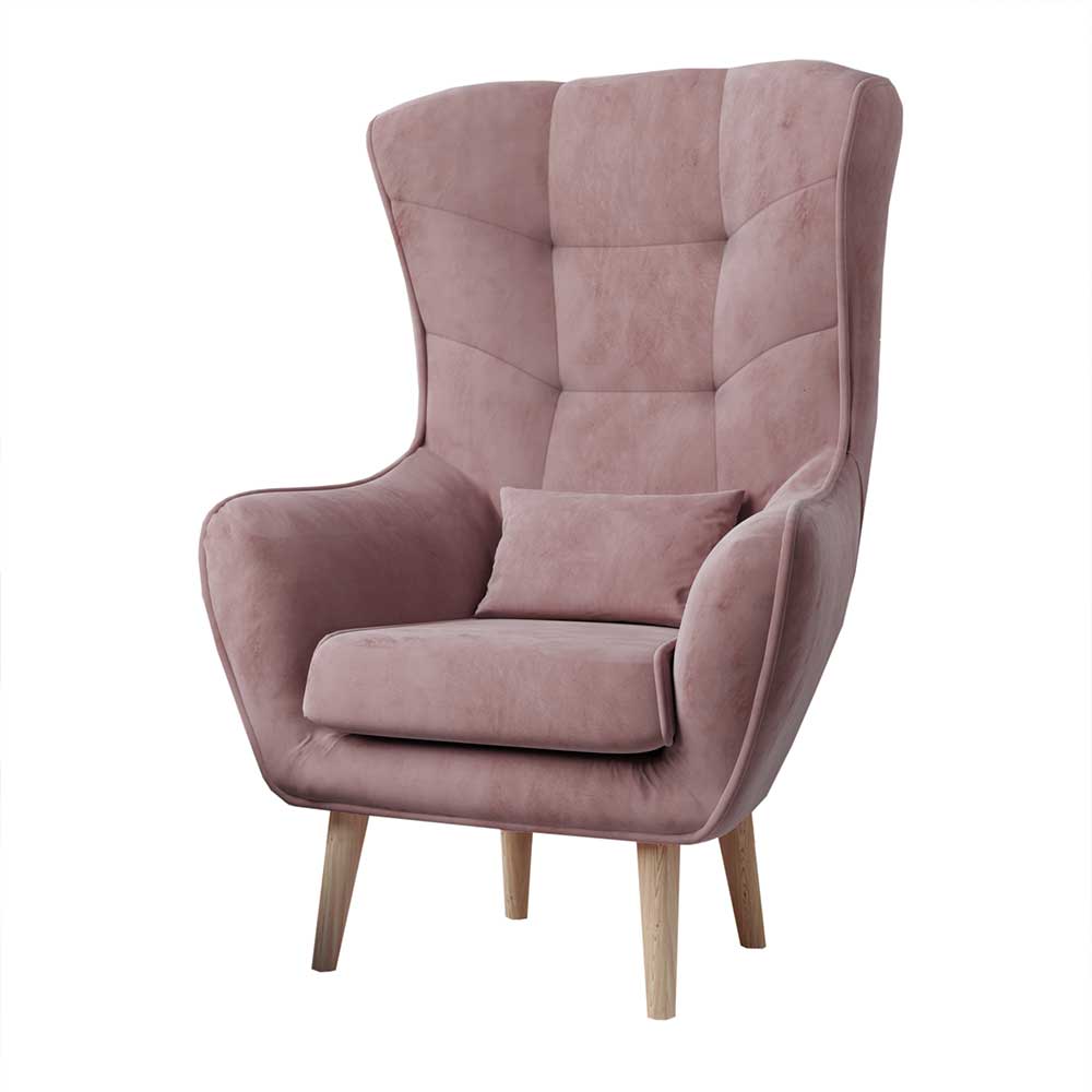 Scandi Chic Polstersessel in Altrosa - Vasilio