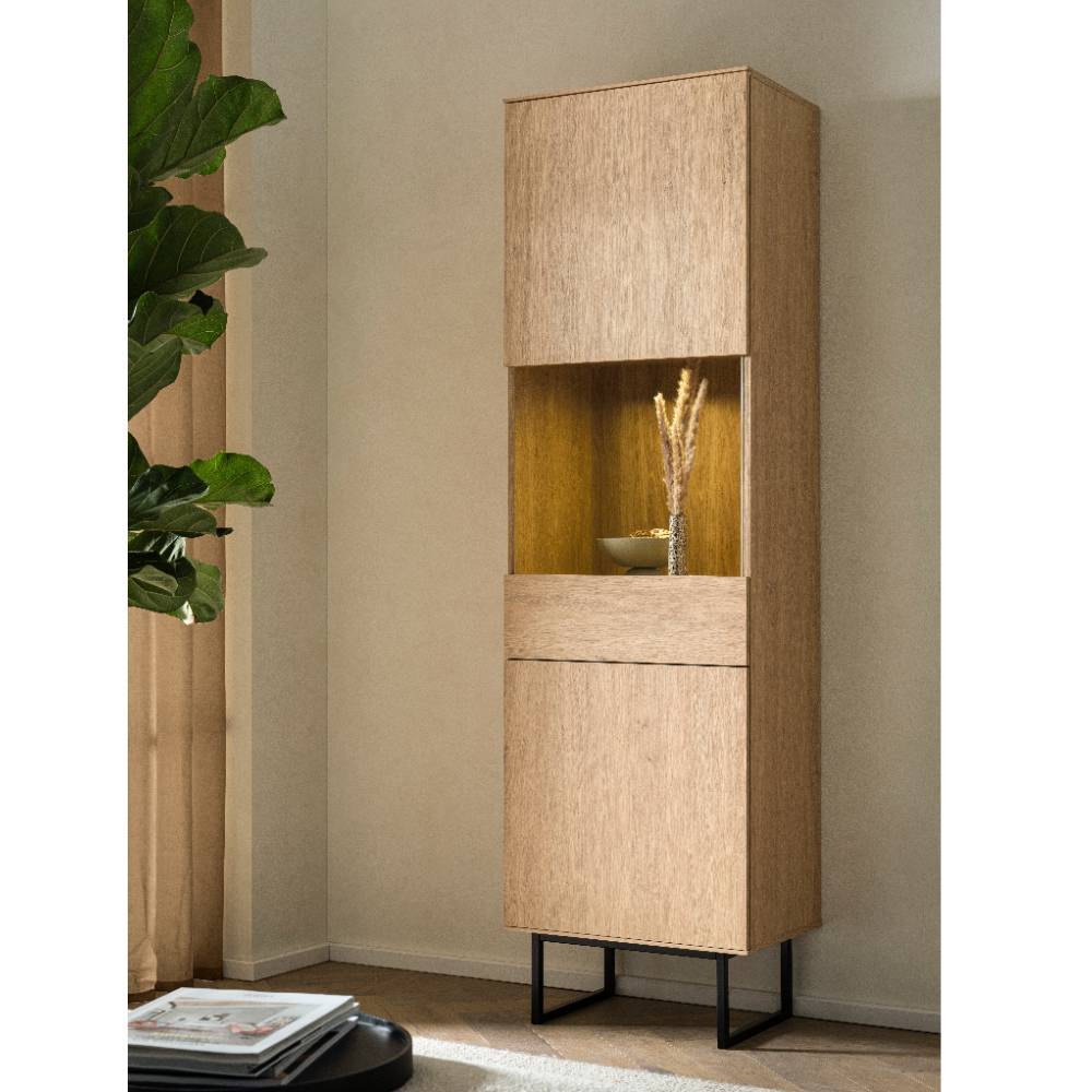 Vitrine und TV-Board Set - Jaskin (zweiteilig)