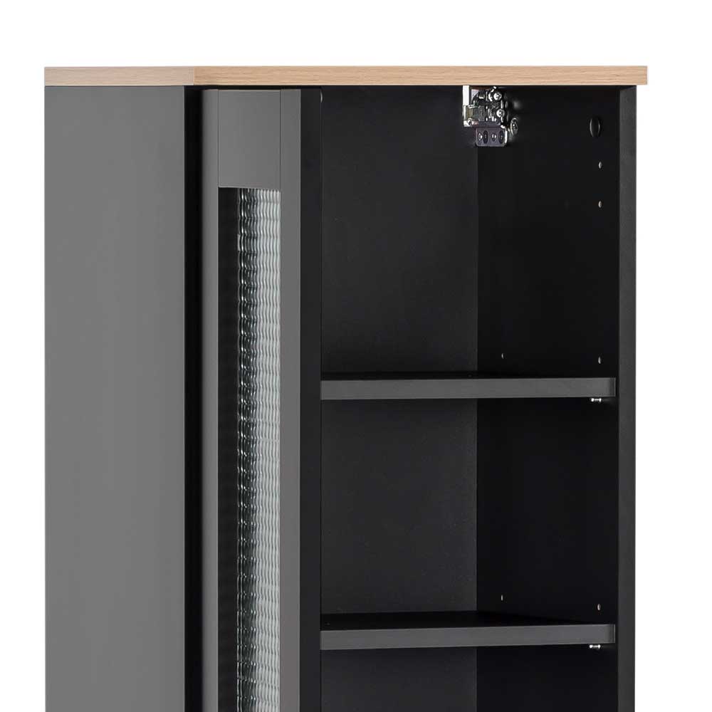 Badmöbel Set in Schwarz - Riguna (dreiteilig)