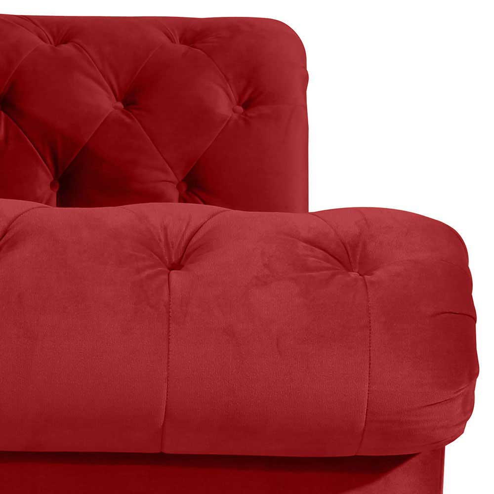 Chesterfield Sofa in Ziegel Rot - Telik