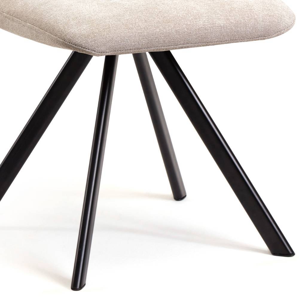Küchen-Drehstühle in Beige und Schwarz - Yvons (2er Set)