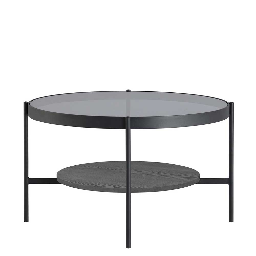 Rauchglas Couchtisch in Schwarz - Coolianda