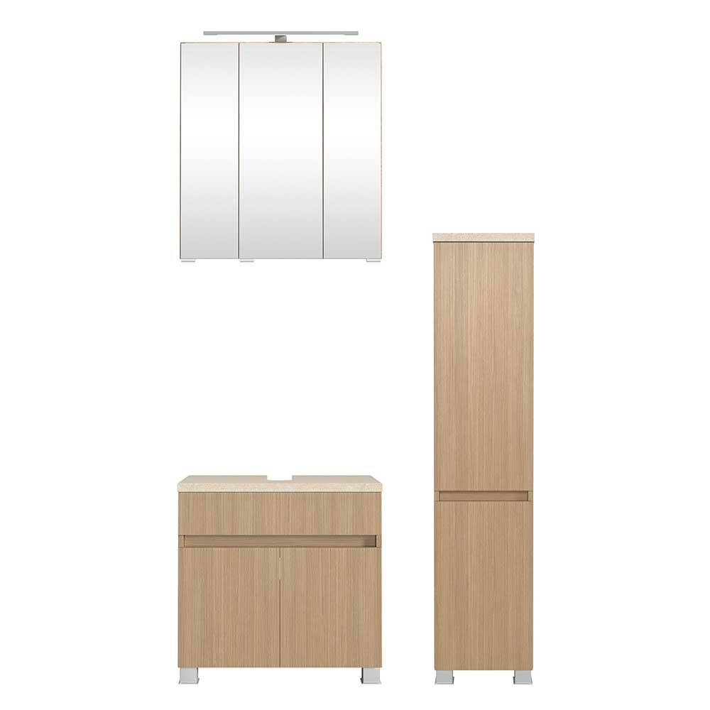 Waschplatz Möbel und Midischrank Set - Vibulam (dreiteilig)