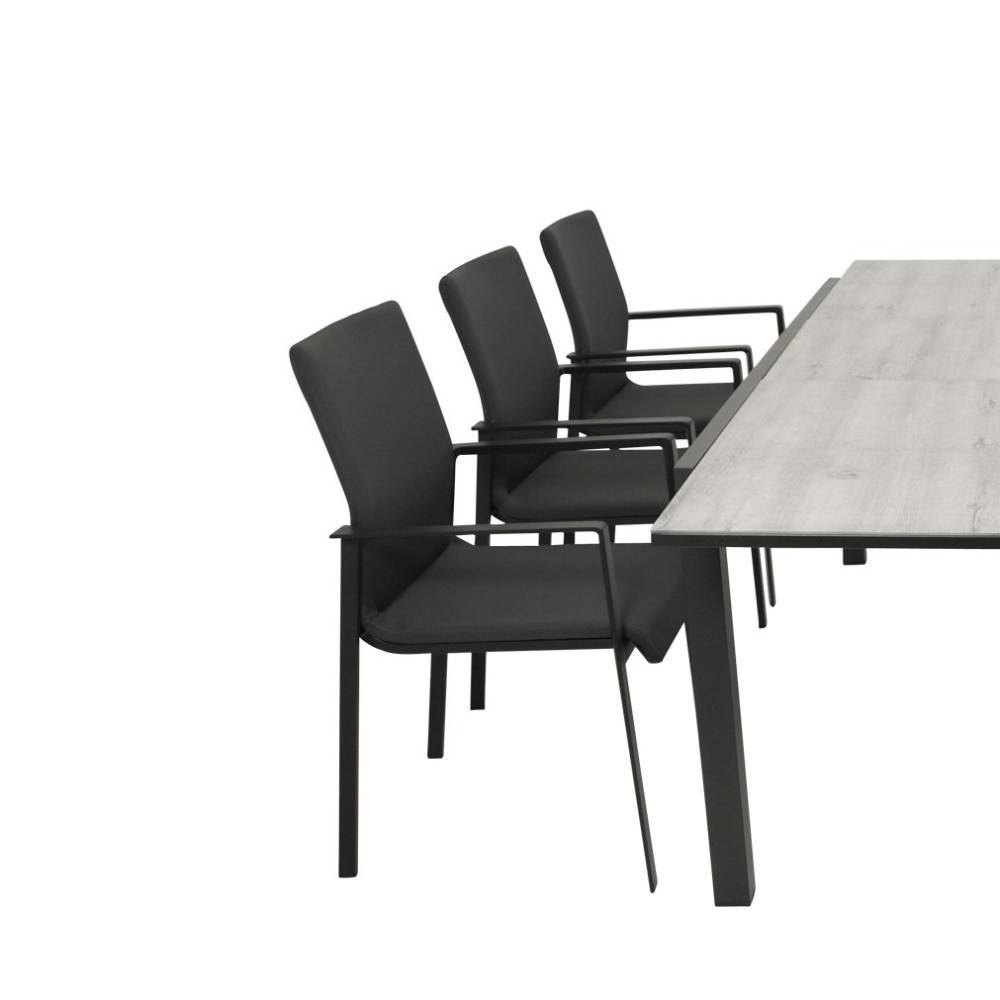 Sechs Armlehnenstühle und Gartentisch Set - Waspa (siebenteilig)
