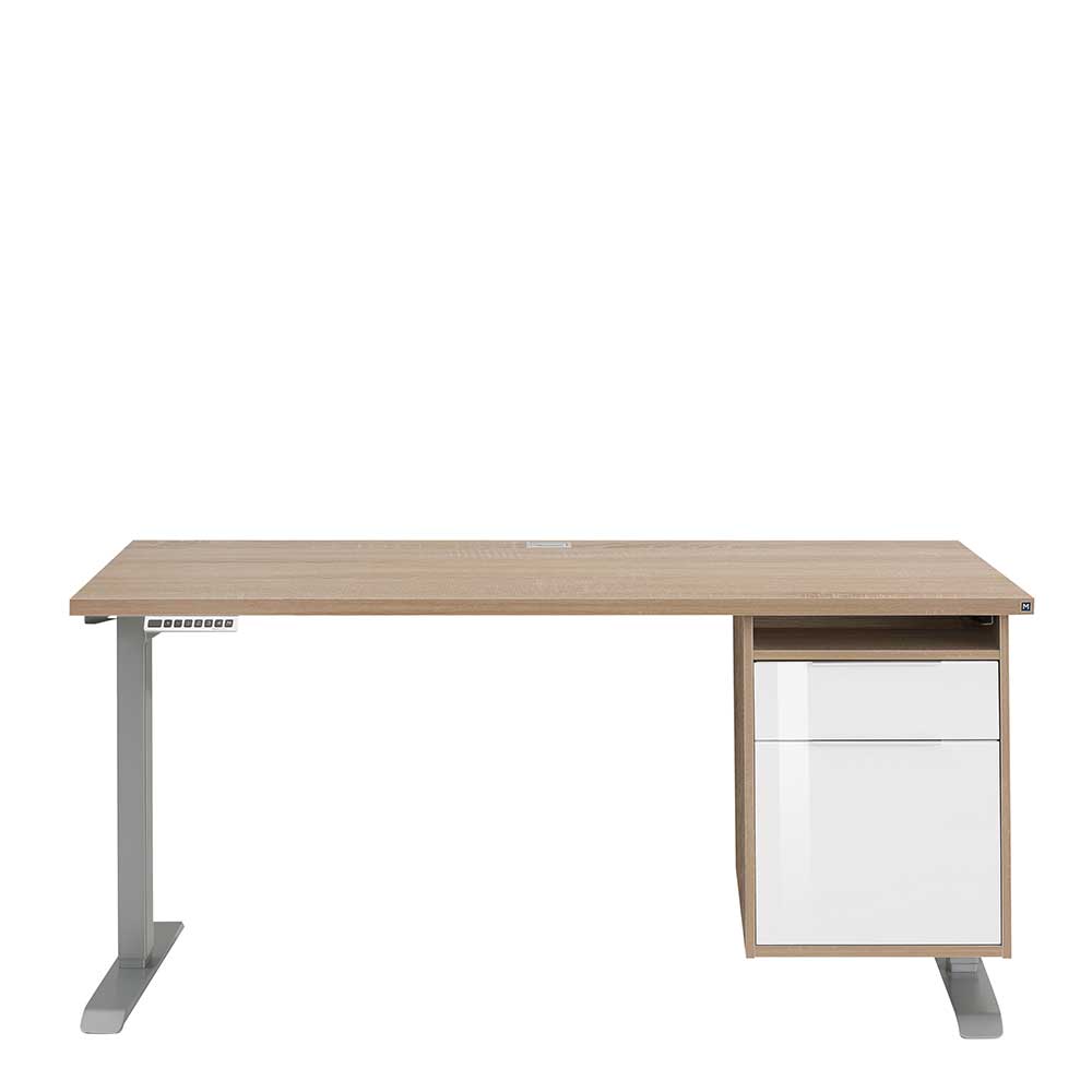 Höhenverstellbarer Schreibtisch mit Stauraum - Cisnus