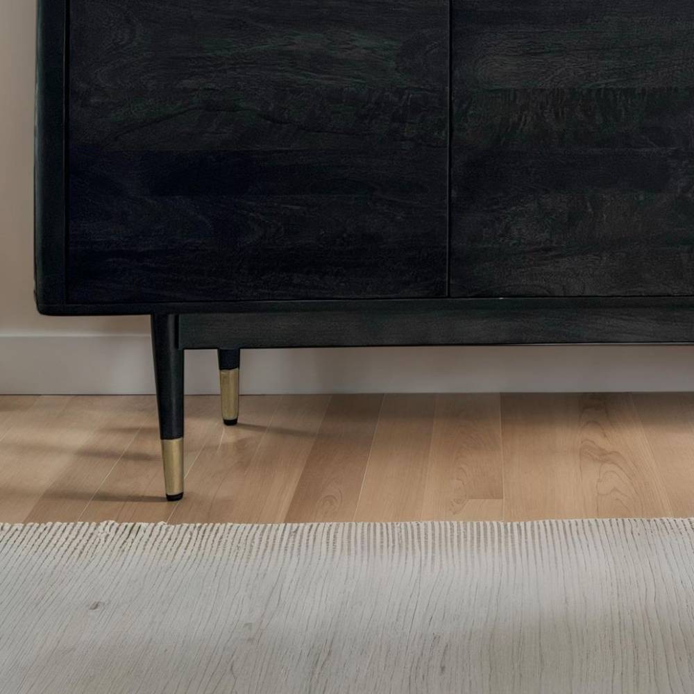 Massivholz-Sideboard in Schwarz mit Gold - Top