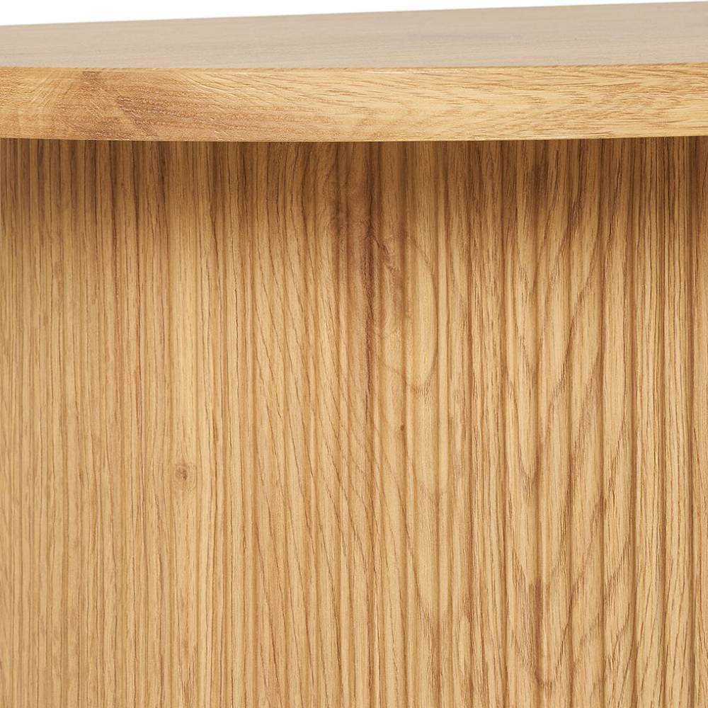 Ovaler Couchtisch in Eiche Holzoptik - Saracan